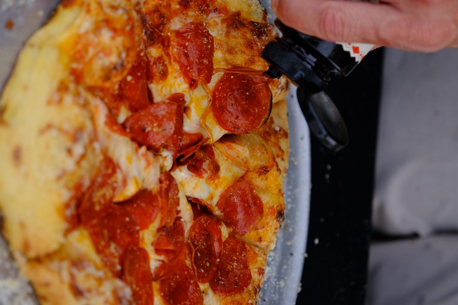 Miel picante sobre pepperoni